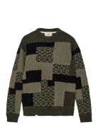 Aksune Patchwork Knit Anerkjendt Khaki