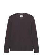 Wwemil Waffle Ls T-Shirt WOOD WOOD Brown