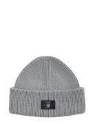 Cotton Blend Ribbed Beanie GANT Grey
