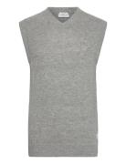 Lambswool V-Neck Slipover Lindbergh Grey