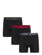 Cotton Stretch Boxer 3P Björn Borg Black