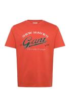 Graphic Ss T-Shirt GANT Orange