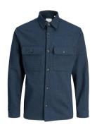 Jprrayle Melange Solid L/S Overshirt Sn Jack & J S Navy