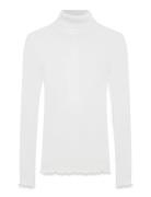 Rwbeatha Silk Ls Rollneck T-Shirt Rosemunde Cream