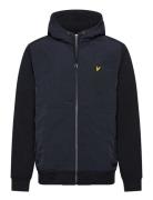 Half Raglan Hybrid Hoodie Lyle & Scott Navy
