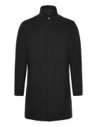 Detachable Collar Wool Coat Lindbergh Black Grey