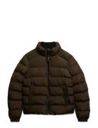 Sports Puffer Jacket Superdry Brown