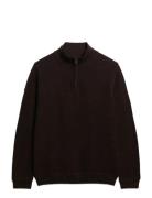 Lw Cotton Texture Half Zip Superdry Brown