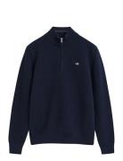Micro Texture Half Zip GANT Blue