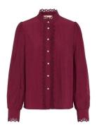 Crpia Shirt Cream Burgundy