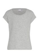 Top Basic Cap Sleeve Lindex Grey
