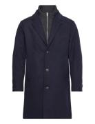 Detachable Collar Lapel Coat Lindbergh Navy