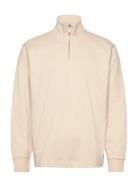 Slhrelaxluke Ls Half Zip Sweat Noos Selected Beige