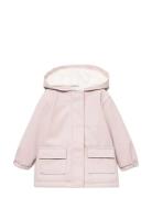 Rubberised Coat With Fur-Effect Lining Mango Pink