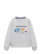 Sweatshirt With Embroidered Animals Mango Cream