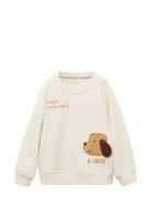 Sweatshirt With Embroidered Animals Mango Cream