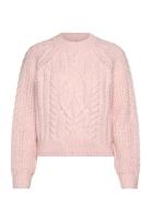 Vmjada Ls O-Neck Cable Pullover Vero Moda Pink