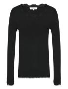 Silk T-Shirt W/ Lace Rosemunde Black