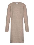 Vmdoffy Ls O-Neck Dress Ga Girl Vero Moda Girl Beige