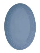 Confetti Oval Dish W/Relief 1 Pcs. Giftbox Aida Blue