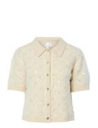 Yasmerilla Ss Knit Cardigan - Ex YAS Cream