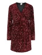 Yaselle Ls Wrap Dress - Show YAS Red