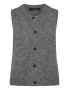Vmnovah Sl O-Neck Button Vest Noos Vero Moda Grey