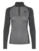 Odlo W Bl Top Turtle Neck L/S Half Zip Natural Odlo Grey