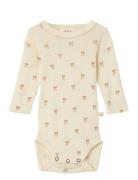 Nbfnalu Ls Wo/Mo Slim Body Lil Noos Lil'Atelier Cream
