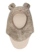 Balaclava Ears Wool Teddy Huttelihut Beige