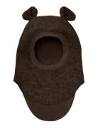 Balaclava Ears Wool Huttelihut Brown