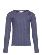 Tnrina L_S Glitter Rib Tee The New Blue