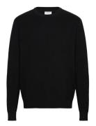 Rib Knitted O-Neck Knit Lindbergh Black