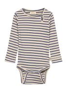 Body L/S Modal Striped Petit Piao Beige