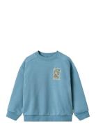 Sweatshirt L/S Badge Sander Wheat Blue