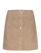 Vmetta Hr Short Cord Skater Skirt Noos Vero Moda Beige