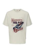 Onsxmas Rlx Ss Tee Hp ONLY & SONS Cream