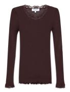 Silk T-Shirt W/ Lace Rosemunde Brown