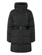 Belted Midweight Long Puffer Calvin Klein Jeans Black