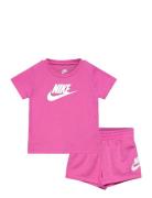 Ks-Knit Short Set Nike Pink