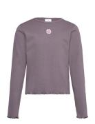 Tnperrin Short L_S Rib Tee The New Purple