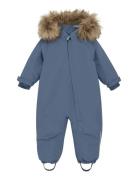 Baby Snowsuit W. Fake Fur En Fant Blue