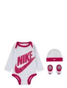 C1-Bodysuit+Hat+Bootie Nike Pink