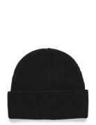 Embossed C Knit Beanie Coach Accessories Black