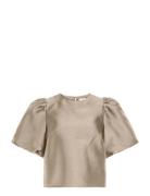 Vishina 2/4 O-Neck Top/Dc/Ka Vila Beige