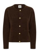 Kbzelda Round Neck Cardigan Karen By Simonsen Brown