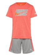 Ks-Knit Short Set Nike Orange