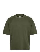 Washed High Neck Boxy Tee Umbro Khaki