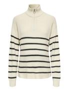 Olmibi L/S Highneck Zip Pullover Knt Only Maternity Cream