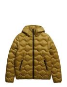Hooded Quilted Wave Padded Jkt Superdry Sport Khaki